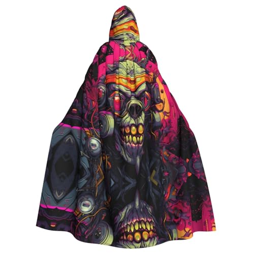 WHJWZY Halloween-Kapuzenumhang mit Punk-Affen-Druck für Damen und Herren, für Partys, Abschlussbälle WHJWZY Halloween-Kapuzenumhang mit Punk-Affen-Druck für Damen und Herren, für Partys, Abschlussbälle von WHJWZY