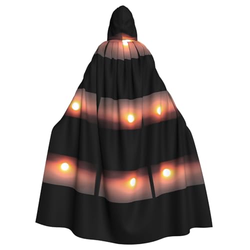 WHJWZY Halloween-Kapuzenumhang mit Sonnenuntergangsmuster für Damen und Herren, für Partys, Abschlussbälle von WHJWZY