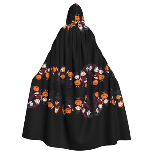 WHJWZY Halloween-Kapuzenumhang mit Süßigkeiten-Druck, Aldult für Damen und Herren, für Partys, Abschlussbälle WHJWZY Halloween-Kapuzenumhang mit Süßigkeiten-Druck, Aldult für Damen und Herren, für Partys, Abschlussbälle von WHJWZY
