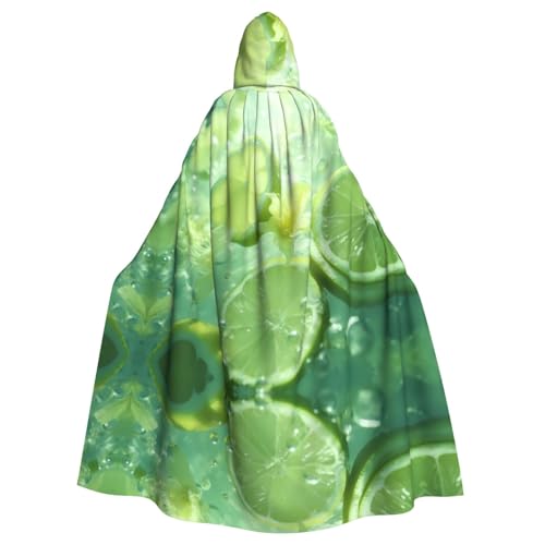 WHJWZY Halloween-Kapuzenumhang mit frischem Limettenmuster für Damen und Herren, für Partys, Abschlussbälle WHJWZY Halloween-Kapuzenumhang mit frischem Limettenmuster für Damen und Herren, für Partys, Abschlussbälle von WHJWZY