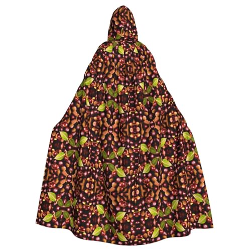 WHJWZY Halloween-Kapuzenumhang mit frischer Kastanien-Aufdruck, für Damen und Herren, für Partys, Abschlussbälle WHJWZY Halloween-Kapuzenumhang mit frischer Kastanien-Aufdruck, für Damen und Herren, für Partys, Abschlussbälle von WHJWZY