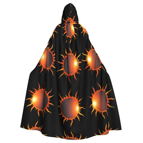 WHJWZY Halloween-Kapuzenumhang mit heißem Sonnenmuster für Damen und Herren, für Partys, Abschlussbälle WHJWZY Halloween-Kapuzenumhang mit heißem Sonnenmuster für Damen und Herren, für Partys, Abschlussbälle von WHJWZY