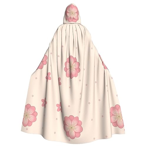 WHJWZY Halloween-Kapuzenumhang mit kleinen Kirschblüten, bedruckt, für Damen und Herren, für Partys, Abschlussbälle WHJWZY Halloween-Kapuzenumhang mit kleinen Kirschblüten, bedruckt, für Damen und Herren, für Partys, Abschlussbälle von WHJWZY
