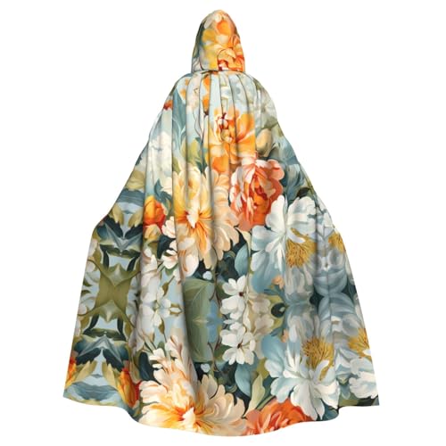 WHJWZY Halloween-Kapuzenumhang mit lebendigem Blumenmuster, für Damen und Herren, für Partys, Abschlussbälle WHJWZY Halloween-Kapuzenumhang mit lebendigem Blumenmuster, für Damen und Herren, für Partys, Abschlussbälle von WHJWZY