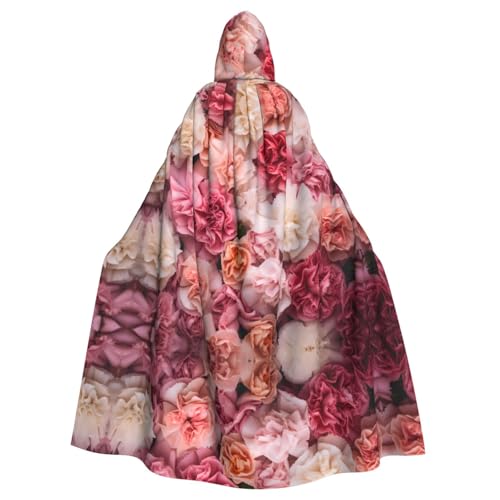WHJWZY Halloween-Kapuzenumhang mit verschiedenen Blumenmustern, für Damen und Herren, für Partys, Abschlussbälle von WHJWZY