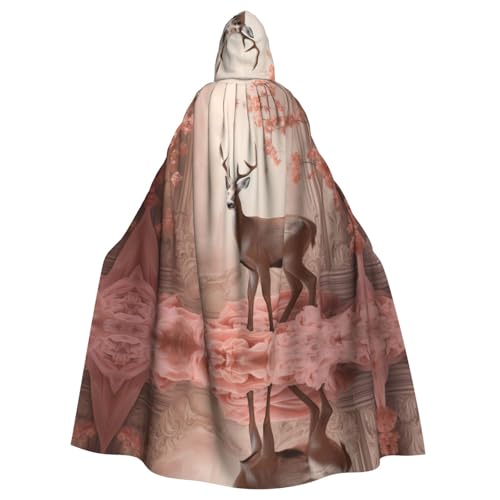 WHJWZY Halloween-Kapuzenumhang mit verschiedenen Hirschmotiven, für Damen und Herren, für Partys, Abschlussbälle WHJWZY Halloween-Kapuzenumhang mit verschiedenen Hirschmotiven, für Damen und Herren, für Partys, Abschlussbälle von WHJWZY