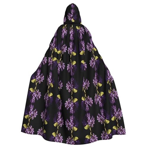 WHJWZY Halloween-Kapuzenumhang mit violettem Traubenmuster, für Damen und Herren, für Partys, Abschlussbälle WHJWZY Halloween-Kapuzenumhang mit violettem Traubenmuster, für Damen und Herren, für Partys, Abschlussbälle von WHJWZY