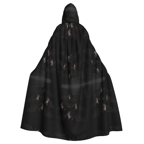WHJWZY Halloween-Umhang mit Kapuze für Damen und Herren, Fledermaus-Druck, Aldult WHJWZY Halloween-Umhang mit Kapuze für Damen und Herren, Fledermaus-Druck, Aldult von WHJWZY