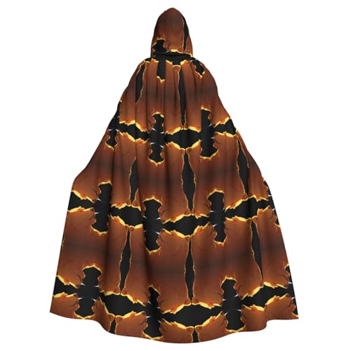 WHJWZY Halloween-Umhang mit dem Kopf eines braunen Bären, bedruckt mit Aldult, für Damen und Herren, für Partys, Abschlussbälle von WHJWZY