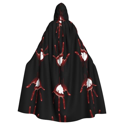 WHJWZY Handabdruck ohne Palme, bedruckter Halloween-Kapuzenumhang für Männer und Frauen, für Partys, Abschlussbälle WHJWZY Handabdruck ohne Palme, bedruckter Halloween-Kapuzenumhang für Männer und Frauen, für Partys, Abschlussbälle von WHJWZY
