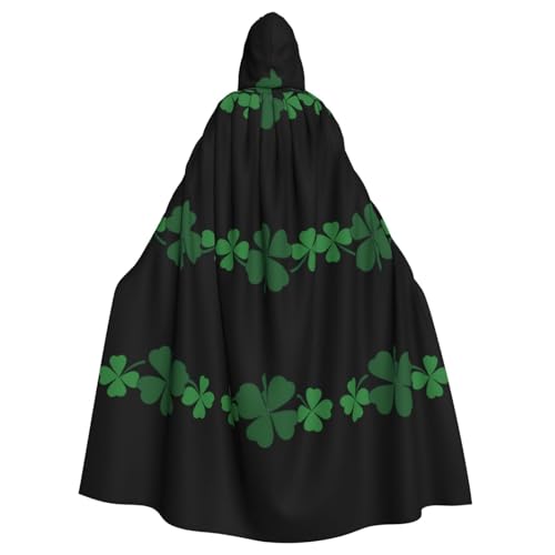 WHJWZY Herz-zu-Herz-Umhang mit vierblättrigem Gras-Druck, Aldult für Halloween und Damen, für Partys und Abschlussbälle WHJWZY Herz-zu-Herz-Umhang mit vierblättrigem Gras-Druck, Aldult für Halloween und Damen, für Partys und Abschlussbälle von WHJWZY