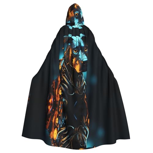 WHJWZY Hunde-Umhang mit sitzendem Metallbild, Aldult, Halloween-Kapuzenumhang für Männer und Frauen, für Partys, Abschlussbälle WHJWZY Hunde-Umhang mit sitzendem Metallbild, Aldult, Halloween-Kapuzenumhang für Männer und Frauen, für Partys, Abschlussbälle von WHJWZY