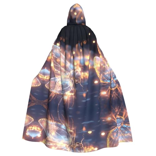 WHJWZY Kapuzenumhang für Damen und Herren, mit rosa Glühwürmchen bedruckt WHJWZY Kapuzenumhang für Damen und Herren, mit rosa Glühwürmchen bedruckt von WHJWZY