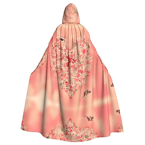 WHJWZY Kapuzenumhang mit Herz-Blumen-Aufdruck für Damen und Herren, für Partys, Abschlussbälle WHJWZY Kapuzenumhang mit Herz-Blumen-Aufdruck für Damen und Herren, für Partys, Abschlussbälle von WHJWZY
