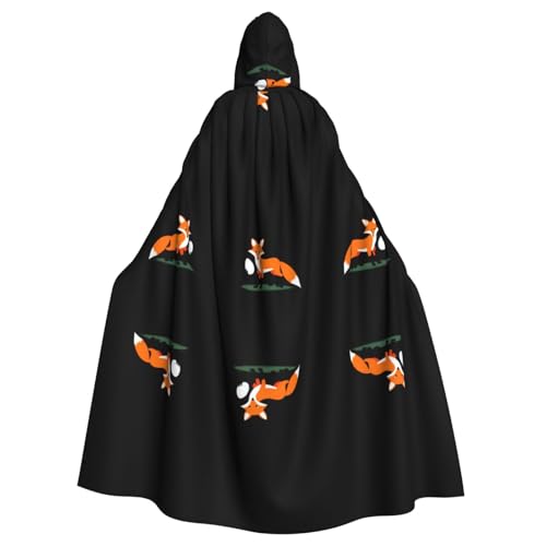 WHJWZY Kleiner Fuchs stiehlt Eier Muster Aldult Halloween Kapuzenumhang für Männer und Frauen für Partys und Abschlussbälle WHJWZY Kleiner Fuchs stiehlt Eier Muster Aldult Halloween Kapuzenumhang für Männer und Frauen für Partys und Abschlussbälle von WHJWZY