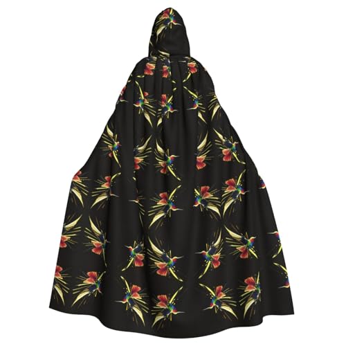 WHJWZY Leuchtender Kolibri-Druck, Aldult Halloween-Kapuzenumhang für Männer und Frauen, für Partys, Abschlussbälle WHJWZY Leuchtender Kolibri-Druck, Aldult Halloween-Kapuzenumhang für Männer und Frauen, für Partys, Abschlussbälle von WHJWZY