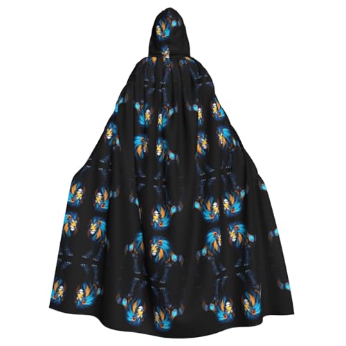 WHJWZY Mech Halloween-Kapuzenumhang mit Löwenbild, für Damen und Herren, für Partys, Abschlussbälle WHJWZY Mech Halloween-Kapuzenumhang mit Löwenbild, für Damen und Herren, für Partys, Abschlussbälle von WHJWZY