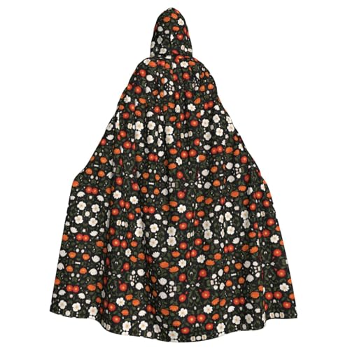 WHJWZY Mehrfarbiger Umhang mit Kirschblüten und Halloween-Kapuzenumhang für Männer und Frauen, für Partys, Abschlussbälle WHJWZY Mehrfarbiger Umhang mit Kirschblüten und Halloween-Kapuzenumhang für Männer und Frauen, für Partys, Abschlussbälle von WHJWZY