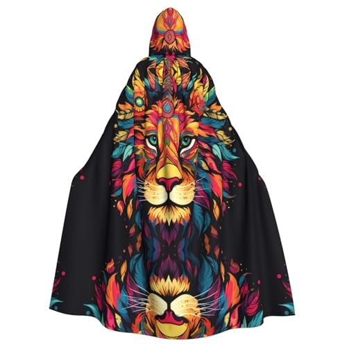 WHJWZY Mighty Lion Printing Aldult Halloween-Kapuzenumhang für Männer und Frauen, für Partys, Abschlussbälle WHJWZY Mighty Lion Printing Aldult Halloween-Kapuzenumhang für Männer und Frauen, für Partys, Abschlussbälle von WHJWZY