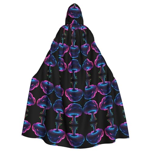 WHJWZY Neon-Pilz-Wolkenbild, Aldult Halloween-Kapuzenumhang für Männer und Frauen, für Partys, Abschlussbälle WHJWZY Neon-Pilz-Wolkenbild, Aldult Halloween-Kapuzenumhang für Männer und Frauen, für Partys, Abschlussbälle von WHJWZY