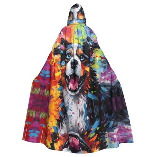 WHJWZY Ölgemälde mit Hunde-Druck, Aldult, Halloween-Kapuzenumhang für Männer und Frauen, für Partys, Abschlussbälle WHJWZY Ölgemälde mit Hunde-Druck, Aldult, Halloween-Kapuzenumhang für Männer und Frauen, für Partys, Abschlussbälle von WHJWZY