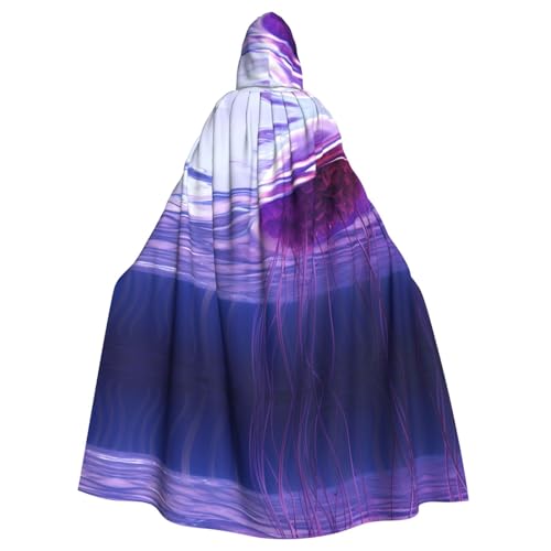 WHJWZY Ozeanische Quallen Umhang mit Kapuze für Damen und Herren WHJWZY Ozeanische Quallen Umhang mit Kapuze für Damen und Herren von WHJWZY