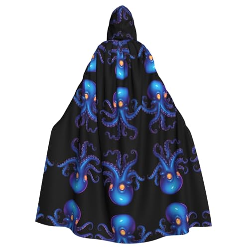WHJWZY Pixel-Oktopus-Bild, Aldult Halloween, Kapuzenumhang für Männer und Frauen, für Partys, Abschlussbälle WHJWZY Pixel-Oktopus-Bild, Aldult Halloween, Kapuzenumhang für Männer und Frauen, für Partys, Abschlussbälle von WHJWZY