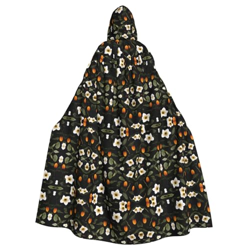WHJWZY Regenwald-Blumenmuster, Halloween-Kapuzenumhang für Damen und Herren, für Partys, Abschlussbälle WHJWZY Regenwald-Blumenmuster, Halloween-Kapuzenumhang für Damen und Herren, für Partys, Abschlussbälle von WHJWZY