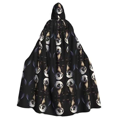 WHJWZY Roter Halloween-Kapuzenumhang mit Panda-Muster, für Damen und Herren, für Partys, Abschlussbälle von WHJWZY