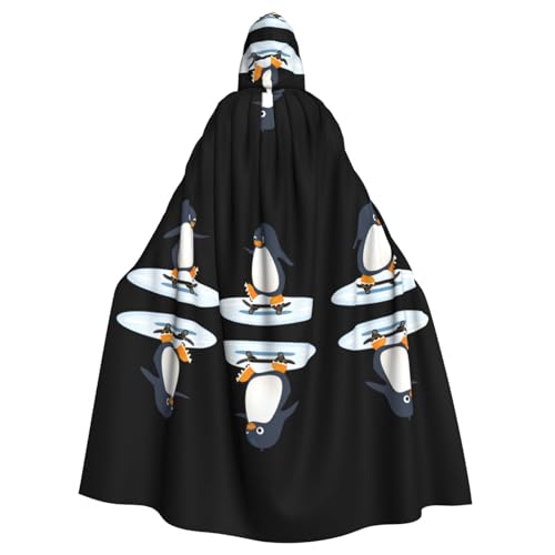 WHJWZY Skateboard-Pinguin-Bild, Aldult, Halloween-Kapuzenumhang für Männer und Frauen, für Partys, Abschlussbälle WHJWZY Skateboard-Pinguin-Bild, Aldult, Halloween-Kapuzenumhang für Männer und Frauen, für Partys, Abschlussbälle von WHJWZY