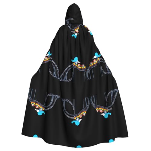 WHJWZY Spannender Halloween-Umhang mit Achterbahn-Druck für Damen und Herren, für Partys, Abschlussbälle WHJWZY Spannender Halloween-Umhang mit Achterbahn-Druck für Damen und Herren, für Partys, Abschlussbälle von WHJWZY