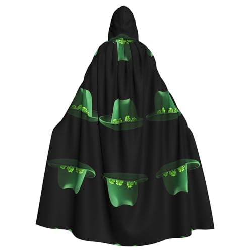 WHJWZY St. Patrick's Hut Druck Aldult Halloween Kapuzenumhang für Damen und Herren für Partys und Abschlussbälle WHJWZY St. Patrick's Hut Druck Aldult Halloween Kapuzenumhang für Damen und Herren für Partys und Abschlussbälle von WHJWZY