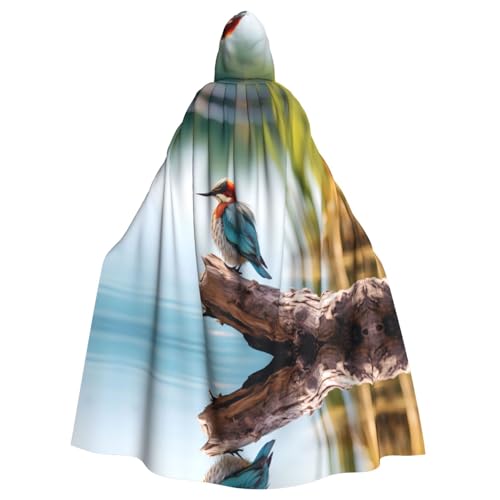 WHJWZY Umhang mit Kapuze für Damen und Herren, Motiv: fette Lagune, Vogeldruck, Aldult WHJWZY Umhang mit Kapuze für Damen und Herren, Motiv: fette Lagune, Vogeldruck, Aldult von WHJWZY