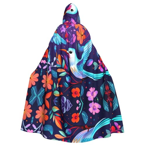 WHJWZY Umhang mit Kolibri-Druck, Aldult für Halloween, mit Kapuze, für Damen und Herren, für Partys, Abschlussbälle WHJWZY Umhang mit Kolibri-Druck, Aldult für Halloween, mit Kapuze, für Damen und Herren, für Partys, Abschlussbälle von WHJWZY