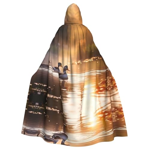 WHJWZY Umhang mit Stockente bei Sonnenuntergang mit Kapuze für Damen und Herren, für Partys, Abschlussbälle WHJWZY Umhang mit Stockente bei Sonnenuntergang mit Kapuze für Damen und Herren, für Partys, Abschlussbälle von WHJWZY