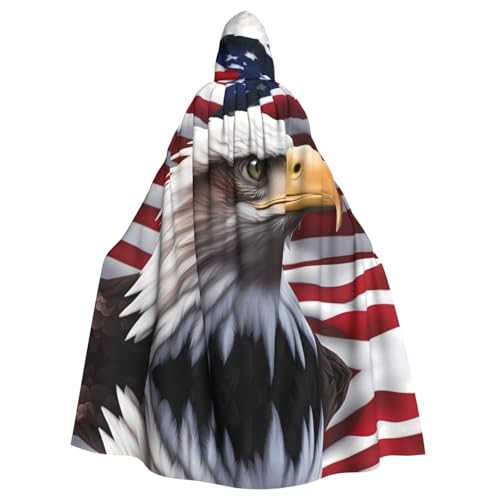 WHJWZY Umhang mit amerikanischem Weißkopfseeadler, Halloween-Kapuzenumhang für Männer und Frauen, für Partys, Abschlussbälle WHJWZY Umhang mit amerikanischem Weißkopfseeadler, Halloween-Kapuzenumhang für Männer und Frauen, für Partys, Abschlussbälle von WHJWZY