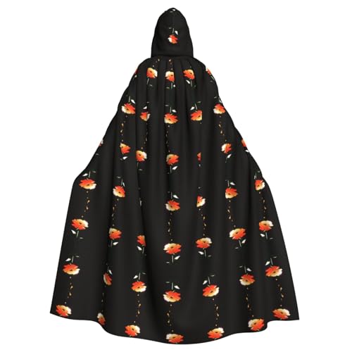 WHJWZY Umhang mit blühenden Blumen und Aldult für Halloween mit Kapuze für Männer und Frauen, für Partys, Abschlussbälle WHJWZY Umhang mit blühenden Blumen und Aldult für Halloween mit Kapuze für Männer und Frauen, für Partys, Abschlussbälle von WHJWZY