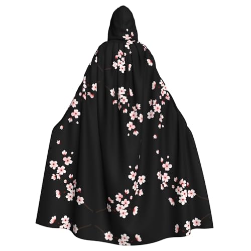 WHJWZY Umhang mit fallenden Kirschblüten und aldulten Halloween-Kapuzenumhang für Männer und Frauen, für Partys, Abschlussbälle WHJWZY Umhang mit fallenden Kirschblüten und aldulten Halloween-Kapuzenumhang für Männer und Frauen, für Partys, Abschlussbälle von WHJWZY