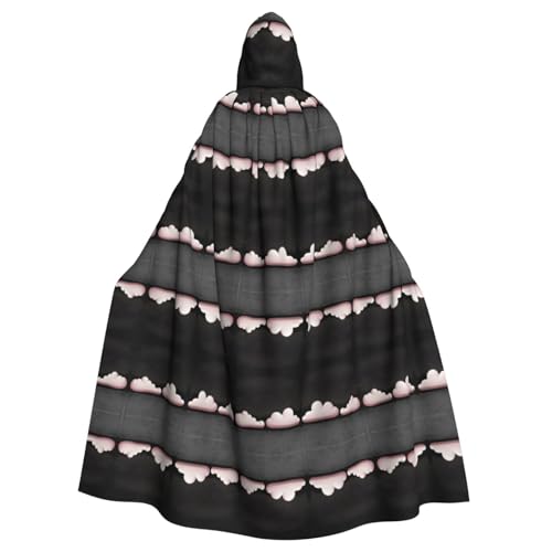 WHJWZY Umhang mit rosa Wolken, Halloween-Kapuzenumhang für Damen und Herren, für Partys, Abschlussbälle WHJWZY Umhang mit rosa Wolken, Halloween-Kapuzenumhang für Damen und Herren, für Partys, Abschlussbälle von WHJWZY