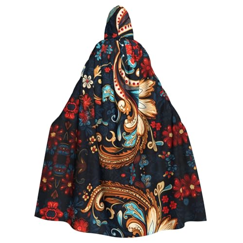 WHJWZY Vintage-Umhang mit wunderschönem Blumenmuster und Halloween-Kapuzenumhang für Damen und Herren, für Partys, Abschlussbälle WHJWZY Vintage-Umhang mit wunderschönem Blumenmuster und Halloween-Kapuzenumhang für Damen und Herren, für Partys, Abschlussbälle von WHJWZY