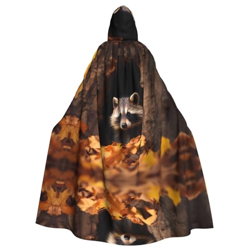 WHJWZY Waschbär in einem Baumloch Druck Aldult Halloween Kapuzenumhang für Männer und Frauen für Partys und Abschlussbälle WHJWZY Waschbär in einem Baumloch Druck Aldult Halloween Kapuzenumhang für Männer und Frauen für Partys und Abschlussbälle von WHJWZY