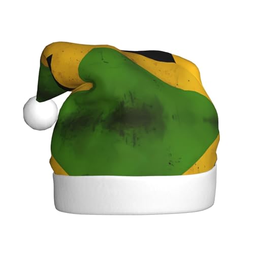 WHJWZY Weihnachtsmütze für Erwachsene, festliches Accessoire, Halloween, jährliche Zeremonien, Feiertagsfeiern, alte jamaikanische Flagge von WHJWZY