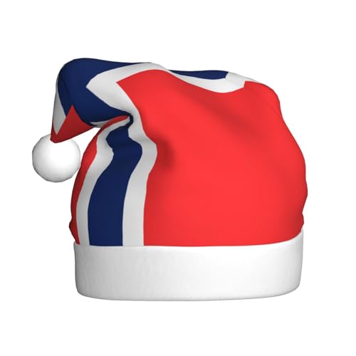 WHJWZY Weihnachtsmütze für Erwachsene, festliches Accessoire, Halloween, jährliche Zeremonien, Feiertagsfeiern, norwegische Flagge von WHJWZY
