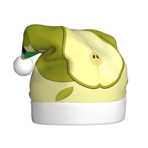 WHJWZY Weihnachtsmütze für Erwachsene – festliches Accessoire, Halloween, jährliche Zeremonien, Feiertage, Partys, Cartoon-Birnenmuster von WHJWZY