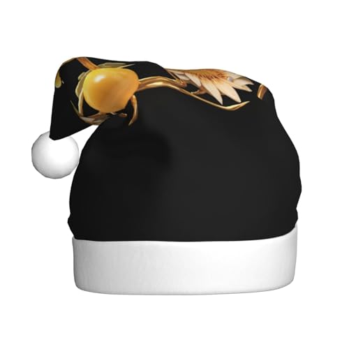 WHJWZY Weihnachtsmütze für Erwachsene – festliches Accessoire, Halloween, jährliche Zeremonien, Feiertagsfeiern, Sonnenblumenmuster von WHJWZY