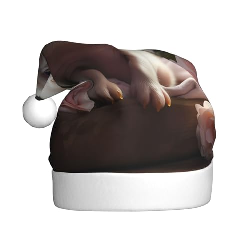 WHJWZY Weihnachtsmütze für Erwachsene – festliches Accessoire, Halloween, jährliche Zeremonien, Feiertagsfeiern, niedliches junges Schweinebild WHJWZY Weihnachtsmütze für Erwachsene – festliches Accessoire, Halloween, jährliche Zeremonien, Feiertagsfeiern, niedliches junges Schweinebild von WHJWZY