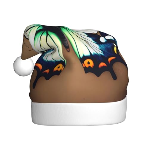 WHJWZY Weihnachtsmütze für Erwachsene – festliches Accessoire, Halloween, jährliche Zeremonien, Feiertagsfeiern, niedliches kleines Schmetterlingsmuster WHJWZY Weihnachtsmütze für Erwachsene – festliches Accessoire, Halloween, jährliche Zeremonien, Feiertagsfeiern, niedliches kleines Schmetterlingsmuster von WHJWZY