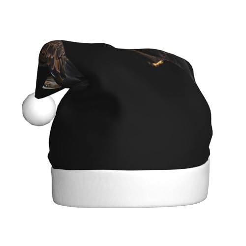 WHJWZY Weihnachtsmütze für Erwachsene – festliches Accessoire, Halloween, jährliche Zeremonien, Feiertagsfeiern, steigender Adler-Muster von WHJWZY