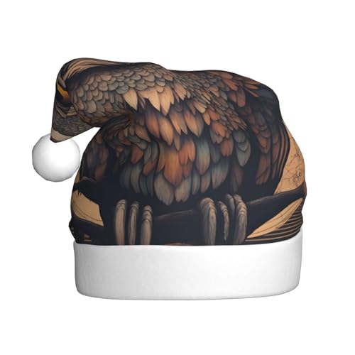 WHJWZY Weihnachtsmütze für Erwachsene – festliches Accessoire | Halloween, jährliche Zeremonien, Feiertagsfeiern, Eulenmotive, Drucke von WHJWZY