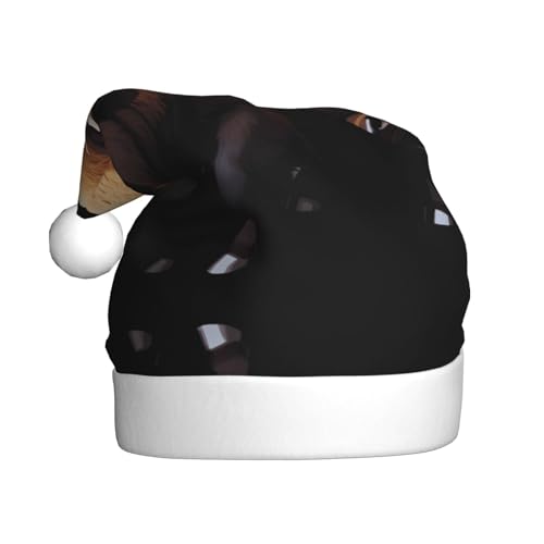WHJWZY Weihnachtsmütze für Erwachsene – festliches Accessoire | Halloween, jährliche Zeremonien, Feiertagsfeiern, Pfad Dust Bison Muster von WHJWZY
